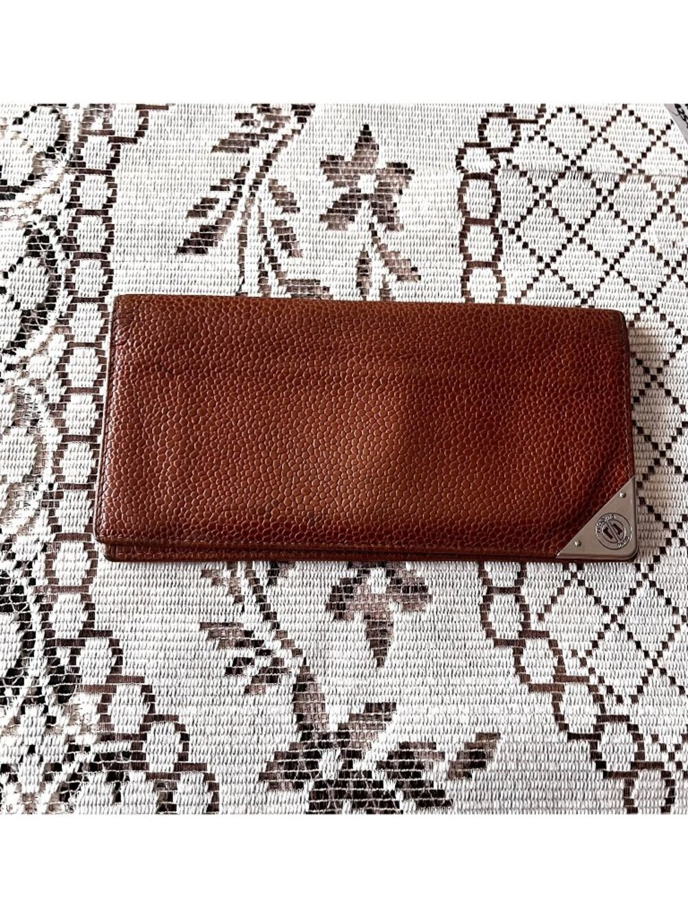 Vintage Genuine Leather French Designer Minimalist Renoma Paris Long Wallet